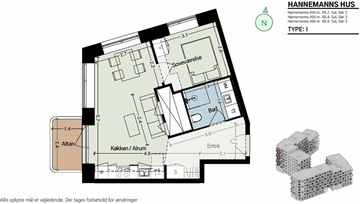 Billede 8. Lejlighed, Hannemanns Allé, København S 