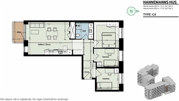 Billede 11. Lejlighed, Hannemanns Allé, København S 