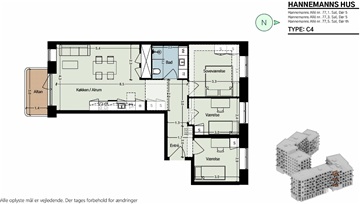 Billede 12. Lejlighed, Hannemanns Allé, København S 
