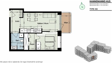 Billede 9. Lejlighed, Hannemanns Allé, København S 