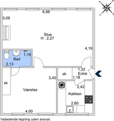 Billede 15. Lejlighed, Badstuestræde, København K 