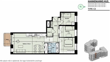 Billede 12. Lejlighed, Hannemanns Allé, København S 