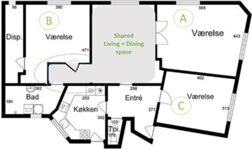 Billede 12. Værelse, Bispeengen, Frederiksberg 