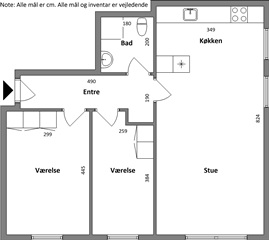 Billede 1. Lejlighed, Houmannsgade, Horsens 