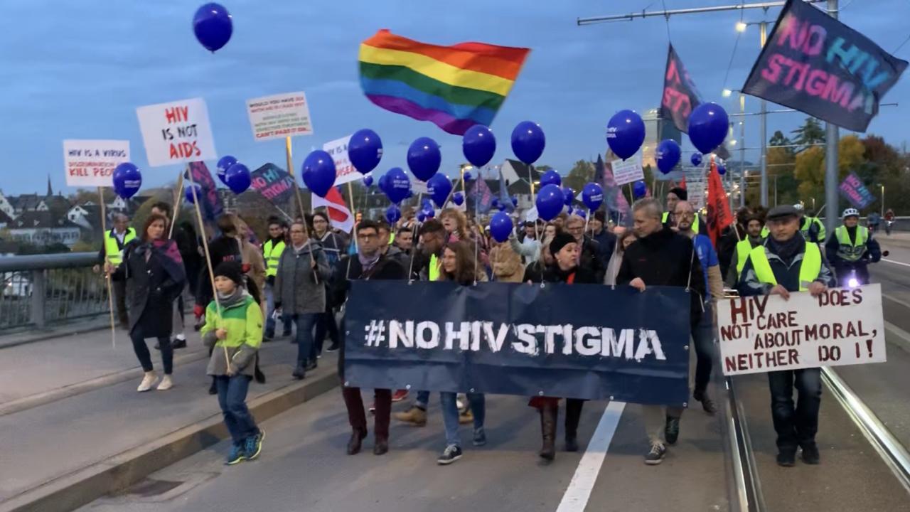 #NoHIVStigma demonstration takes to the streets of Basel - picture 1 #NoHIVStigma demonstration takes to the streets of Basel - picture 1