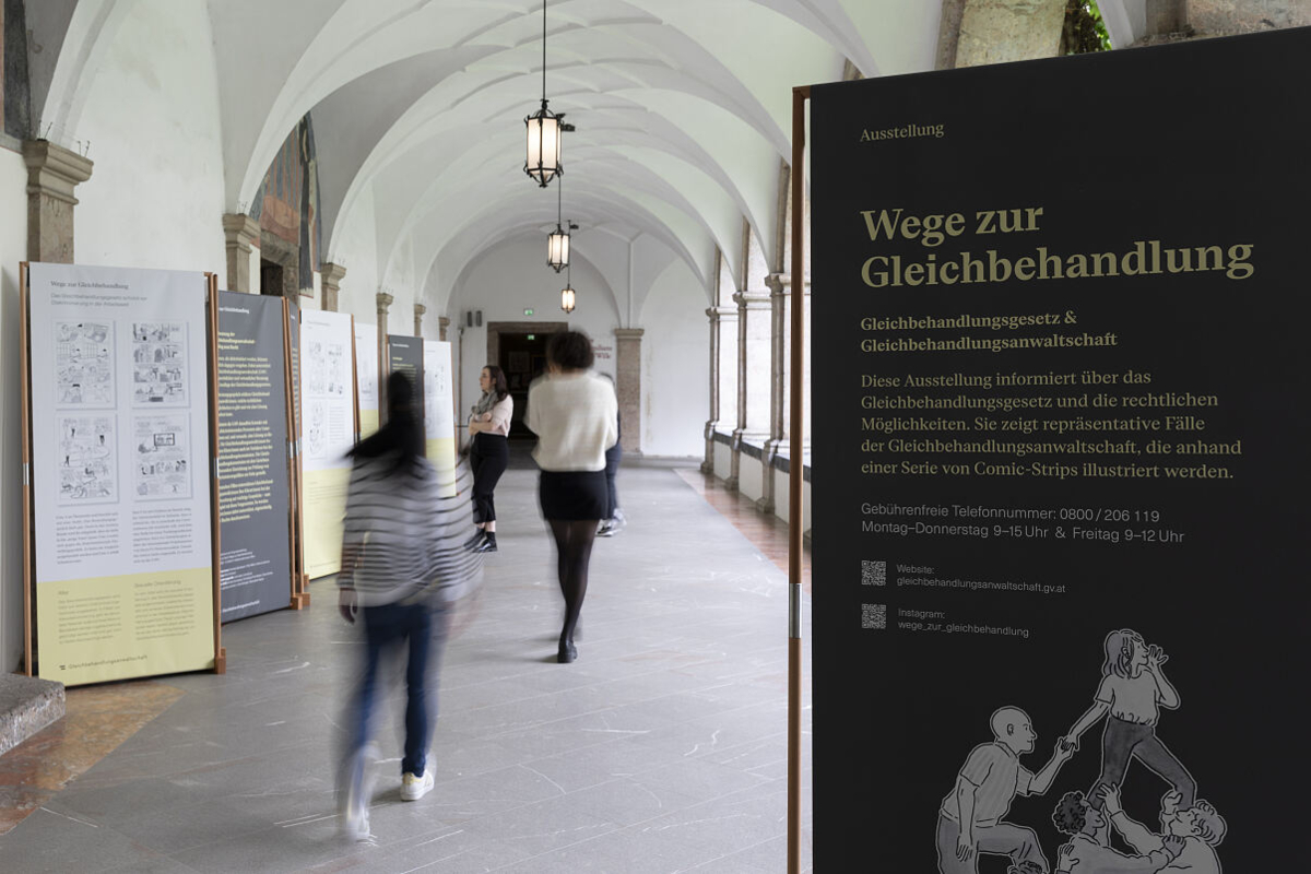 Header - Übersicht aller Führungen, Workshops oder Vorträge im Rahmen der Ausstellung "Wege zur Gleichbehandlung"