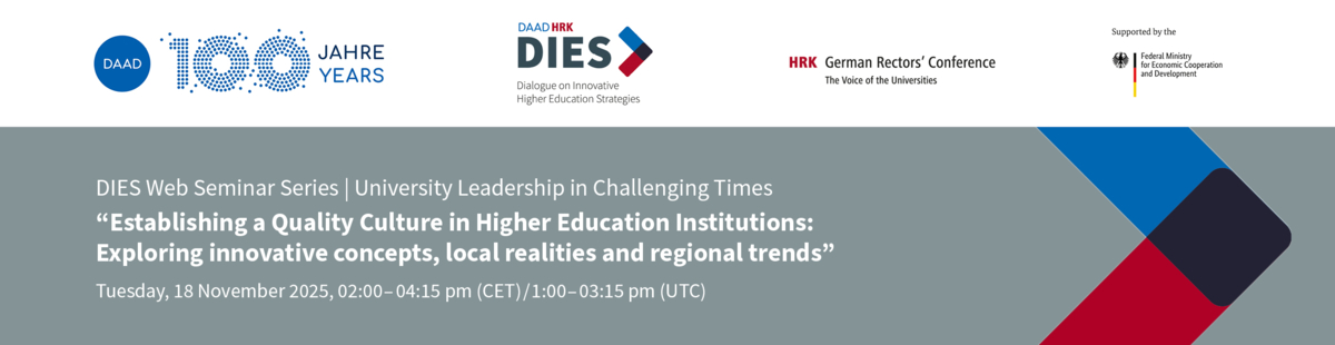Header - DIES: Establishing a Quality Culture in Higher Education Institutions