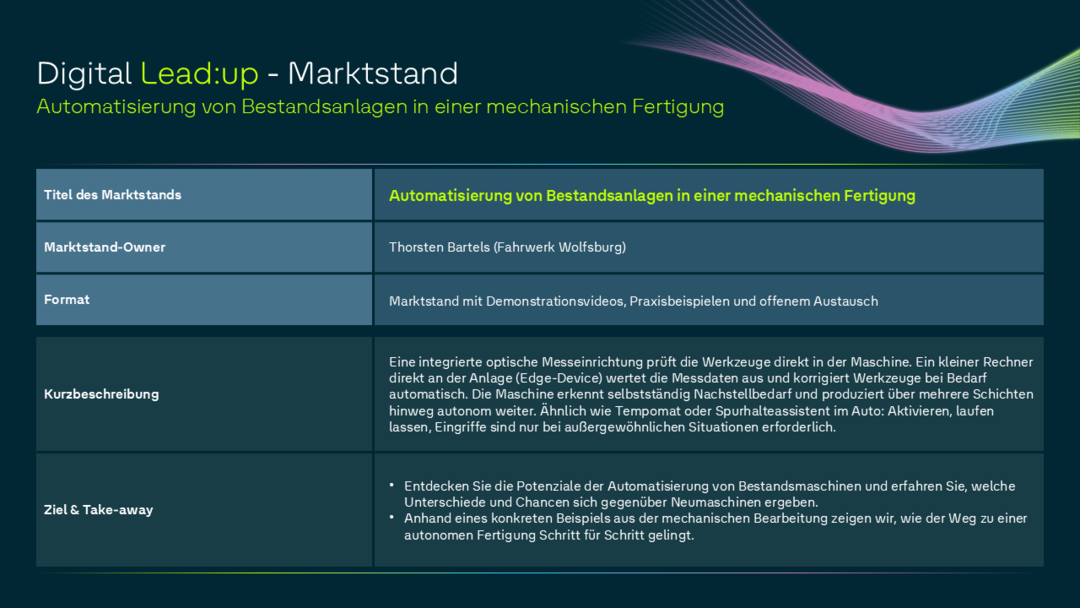 Automatisierung von Bestandsanlagen in einer mechanischen Fertigung