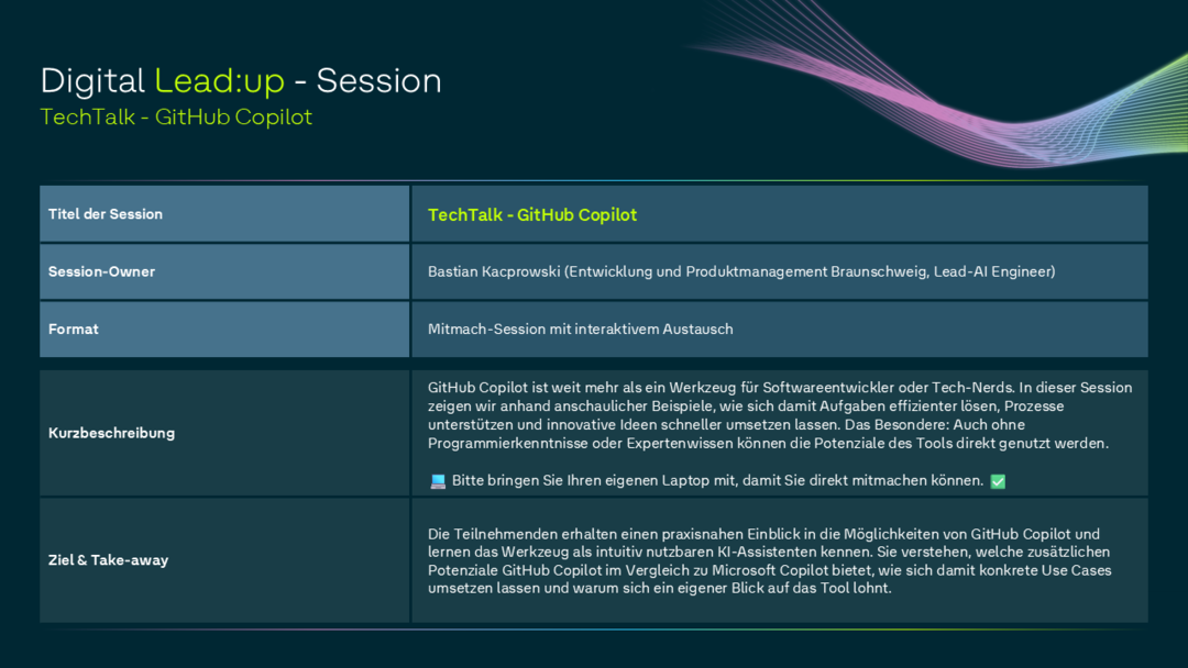Session 7 - Mitmach-Session: TechTalk - GitHub Copilot