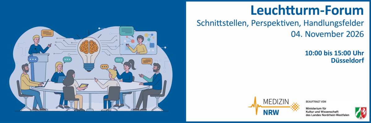 Header - Medizin.NRW Leuchtturm-Forum: Schnittstellen, Perspektiven, Handlungsfelder