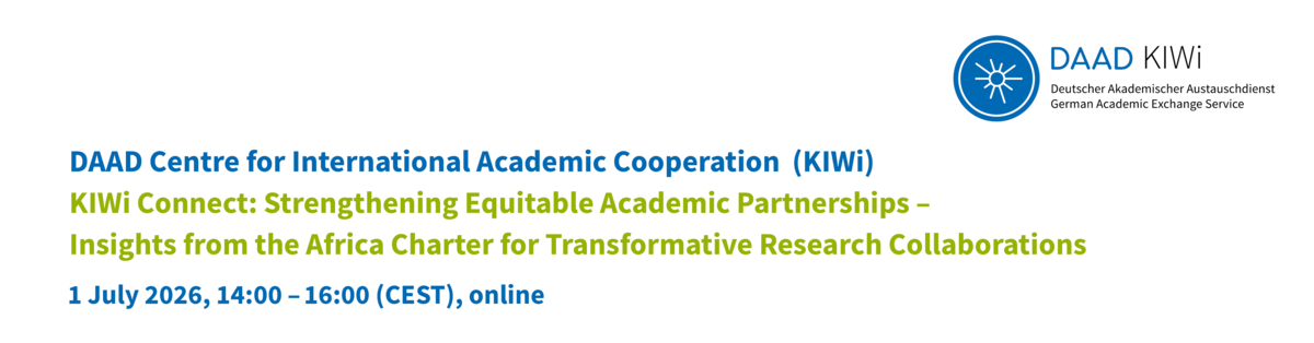 Header - KIWi Connect: Strengthening Equitable Academic Partnerships – Insights from the Africa Charter for Transformative Research Collaborations
