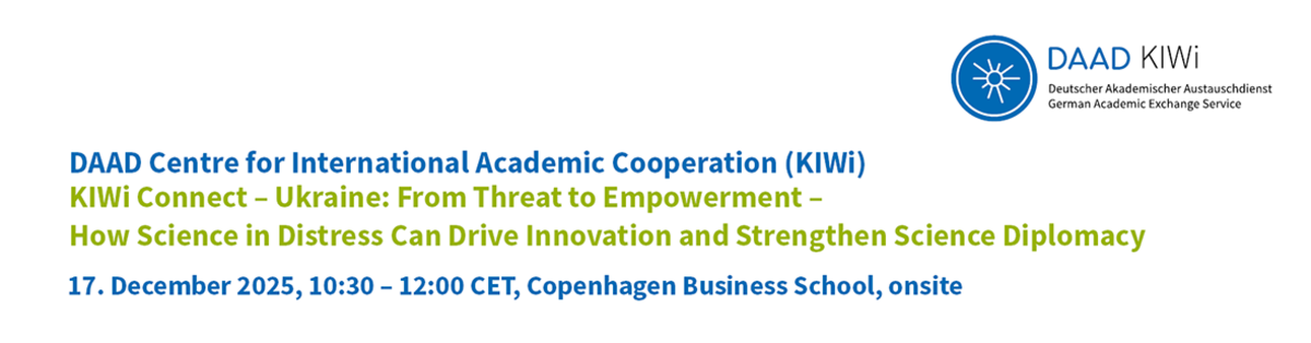 Header - KIWi Connect - Ukraine: From Threat to Empowerment: How Science in Distress Can Drive Innovation and Strengthen Science Diplomacy