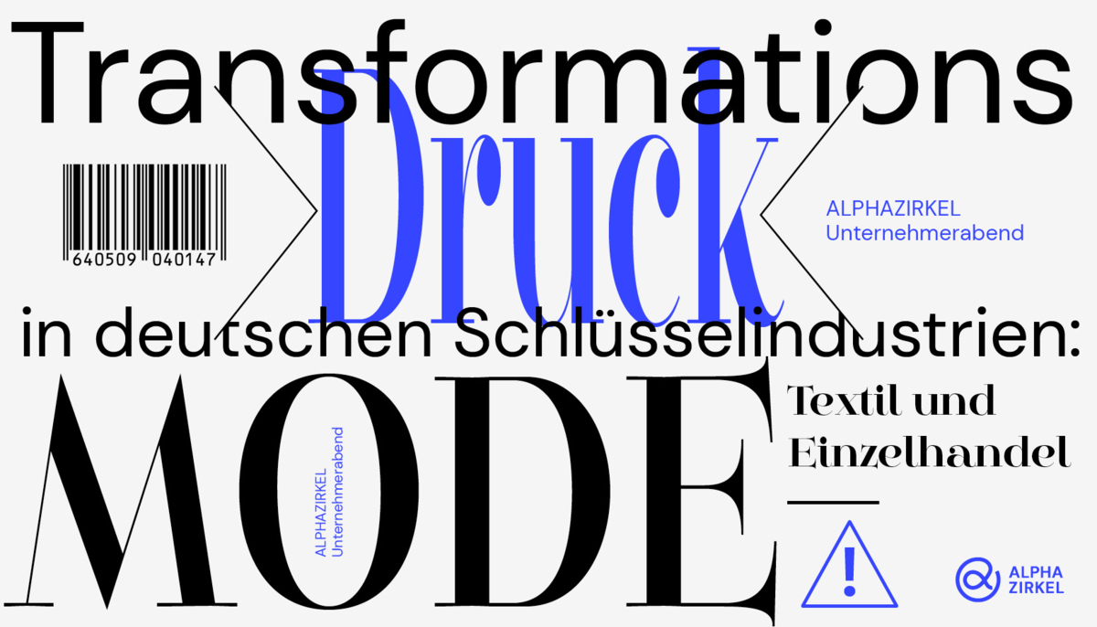 Header - Unternehmerabend: Transformationsdruck in deutschen Schlüsselindustrien: Mode - Textil - Einzelhandel