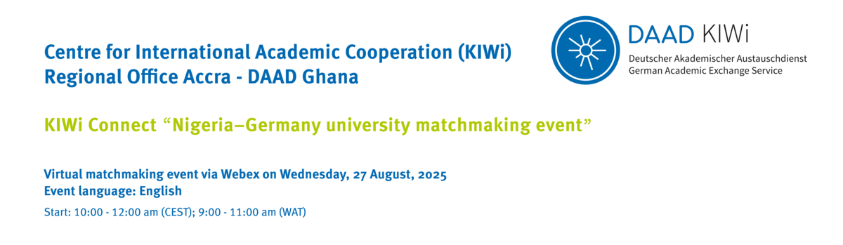Header - KIWi Connect „Nigeria–Germany university matchmaking event“