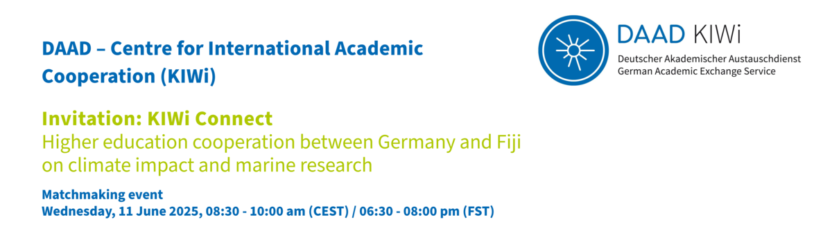 Header - KIWi Connect “Higher education cooperation between Germany and Fiji on climate impact and marine research”