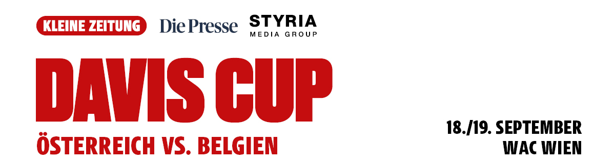 Header - Davis Cup Österreich vs. Belgien | 18. September