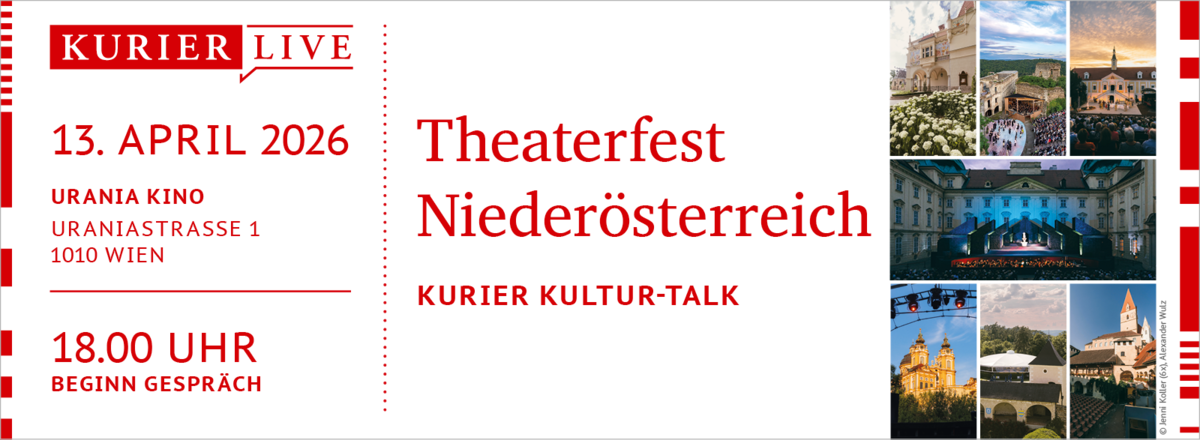 Header - KURIER live - Kultur Talk Theaterfest Niederösterreich