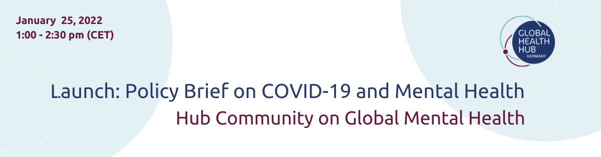 Header - Launch: Policy Brief on COVID-19 and Mental Health