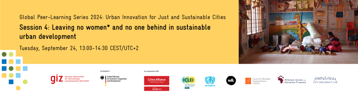 Header - Leaving no women* and no one behind in sustainable urban development