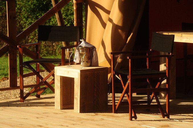 Tente 1 chambre, avec jardin