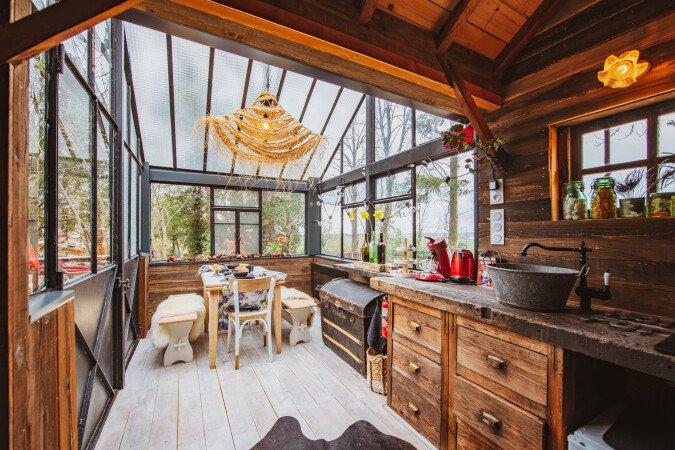 Cabane romantique, 1 chambre, avec jardin