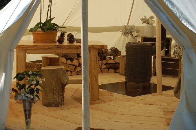 Tente romantique, 1 chambre, avec jardin