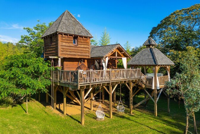 Cabane romantique, 2 chambres, avec jardin