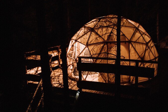 Tente 1 chambre, avec jardin