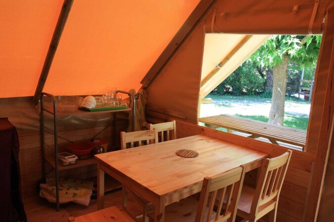 Tente 2 chambres, avec jardin