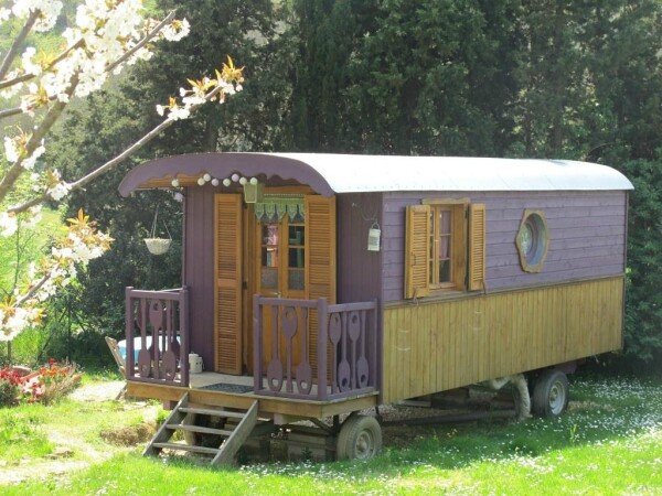 Roulotte cozy, 1 chambre, avec jardin