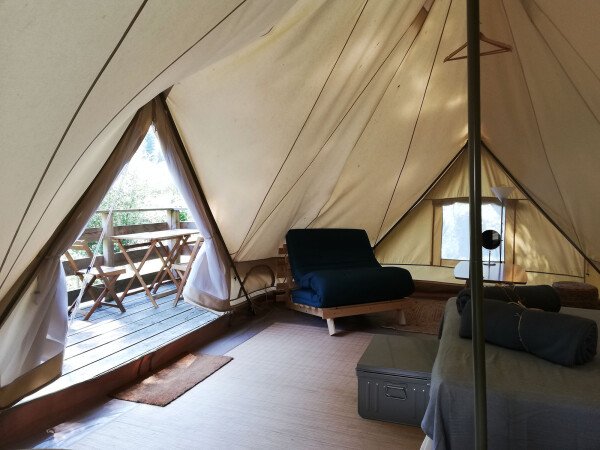 Tente 1 chambre, avec jardin