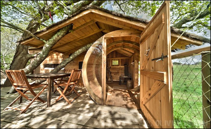 Cabane dans les arbres romantique, 1 chambre, avec jardin