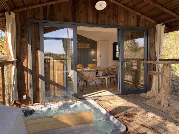 Cabane romantique, 2 voyageurs, avec jardin