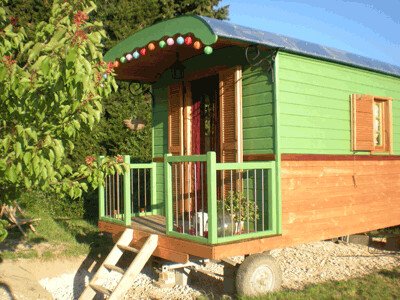 Roulotte cozy, 1 chambre, avec jardin