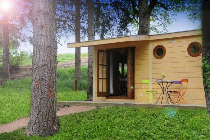 Cabane confortable, 1 chambre, avec jardin
