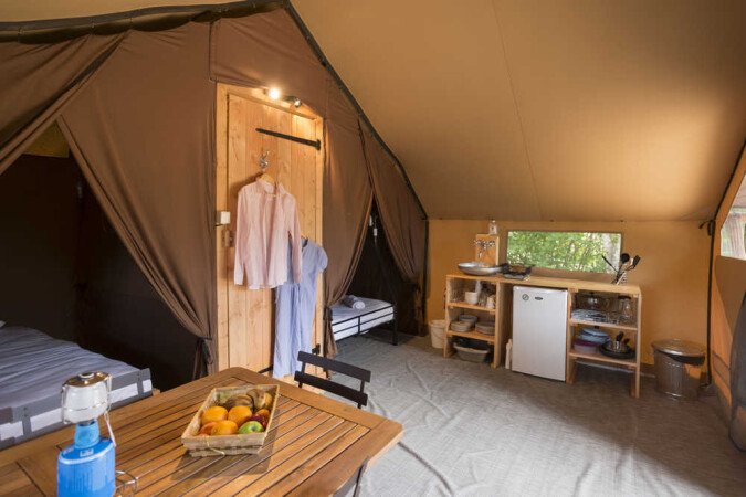 Tente 2 chambres, avec jardin