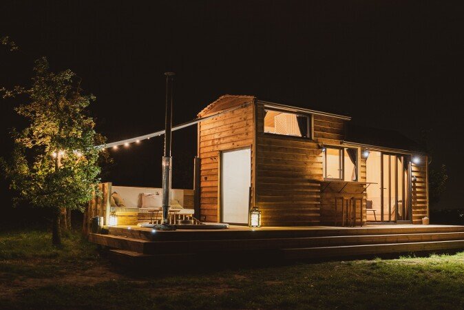 Cabane romantique, 1 chambre, avec jardin