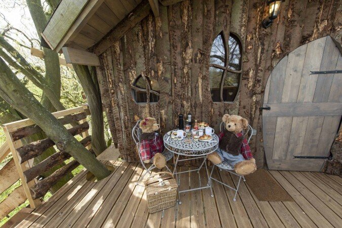 Cabane dans les arbres 1 chambre, avec jardin