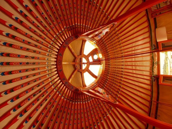 Yourte traditionnelle, 1 chambre, avec jardin