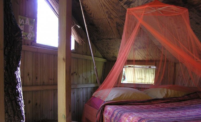 Cabane dans les arbres 1 chambre, avec jardin