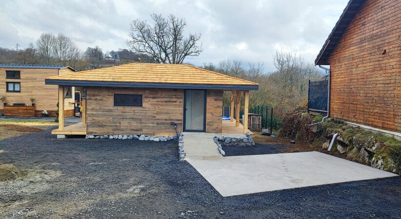 Cabane 3 voyageurs, avec jardin