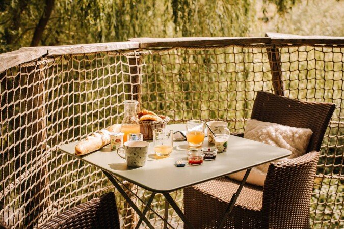 Cabane dans les arbres 1 chambre, avec jardin