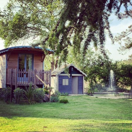 Roulotte 4 voyageurs, avec jardin