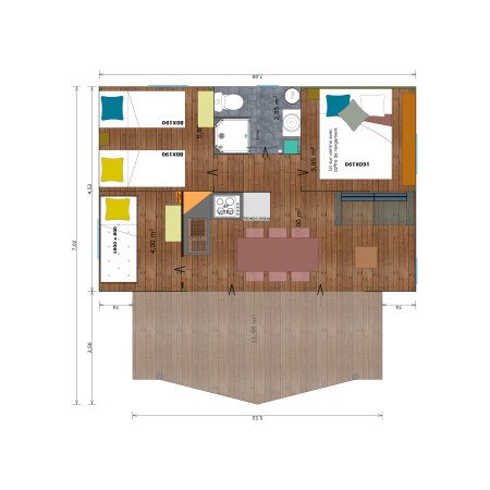 Ecolodge confortable, 3 chambres, avec jardin