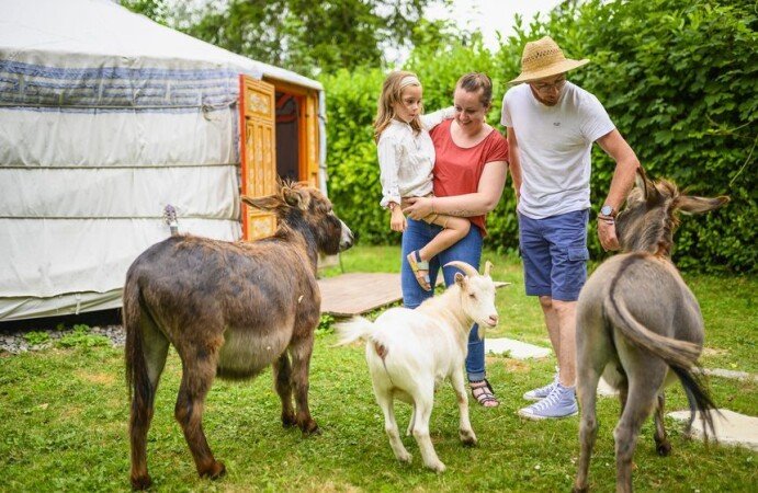 Yourte traditionnelle, 1 chambre, avec jardin