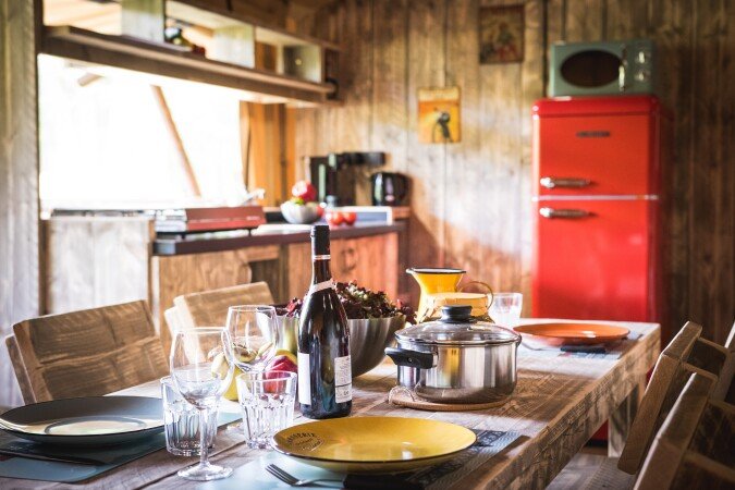 Tente 3 chambres, avec jardin