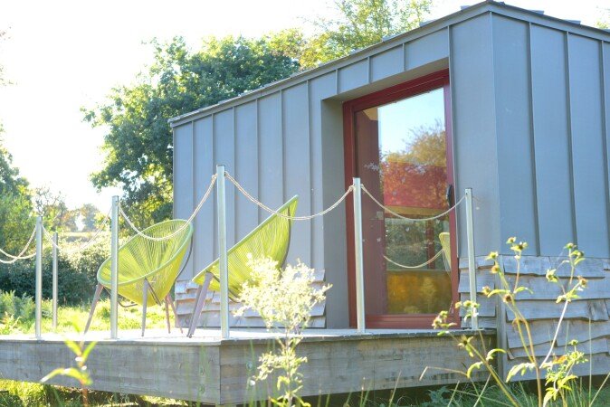 Cabane moderne, 1 chambre, avec jardin