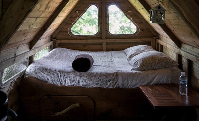 Cabane dans les arbres 1 chambre, avec jardin