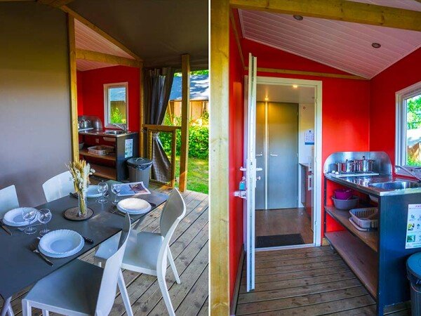 Tente chic, 2 chambres, avec jardin