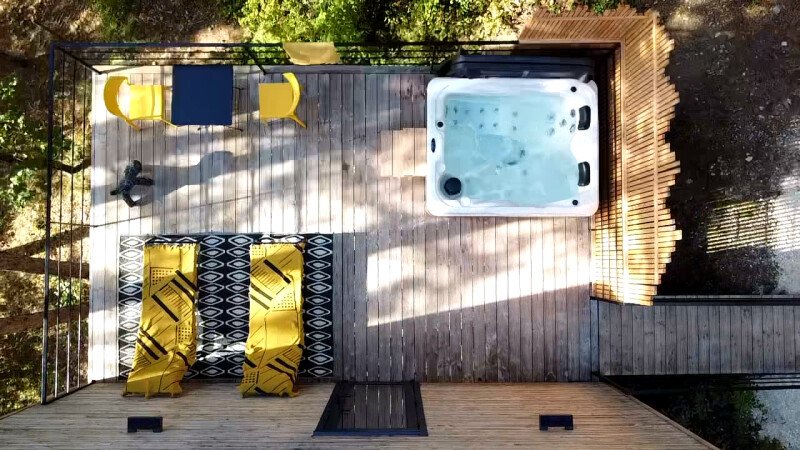 Cabane romantique, 1 chambre, avec jardin